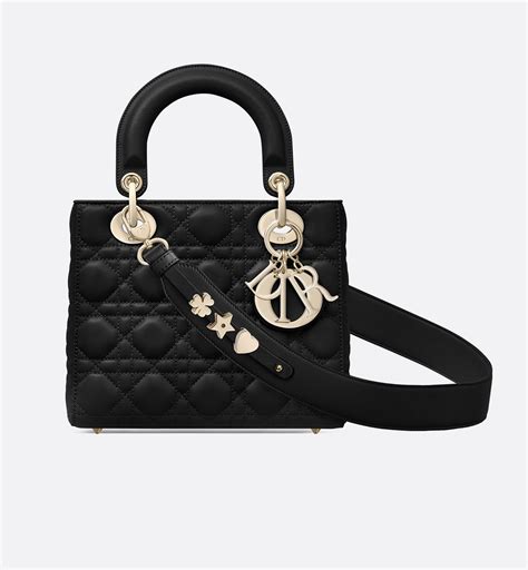 Small Lady Dior My ABCDior Bag Black Cannage Lambskin 